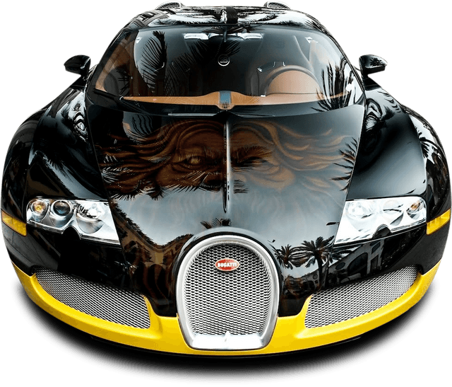 Bugatti with Custom Paint by Kenny Morris